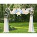 Warm Home Designs Wedding Arch Draping Fabric in White/Brown | 288 H x 55 W x 0.1 D in | Wayfair WED WHI+BEI 288