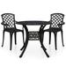 vidaXL 3 Piece Bistro Set Cast Aluminum Black