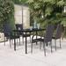 vidaXL Patio Dining Set Outdoor Dining Set Table and Chair Set for Garden