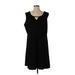 Hawthorne Casual Dress - A-Line: Black Solid Dresses - Women's Size 1