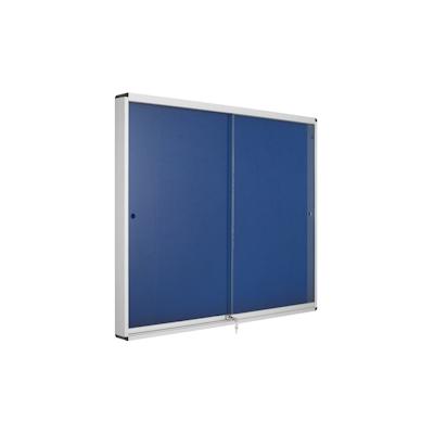 Bi-Office Indoor-Schaukasten mit Schiebetüren Blauer Filz 8xA4