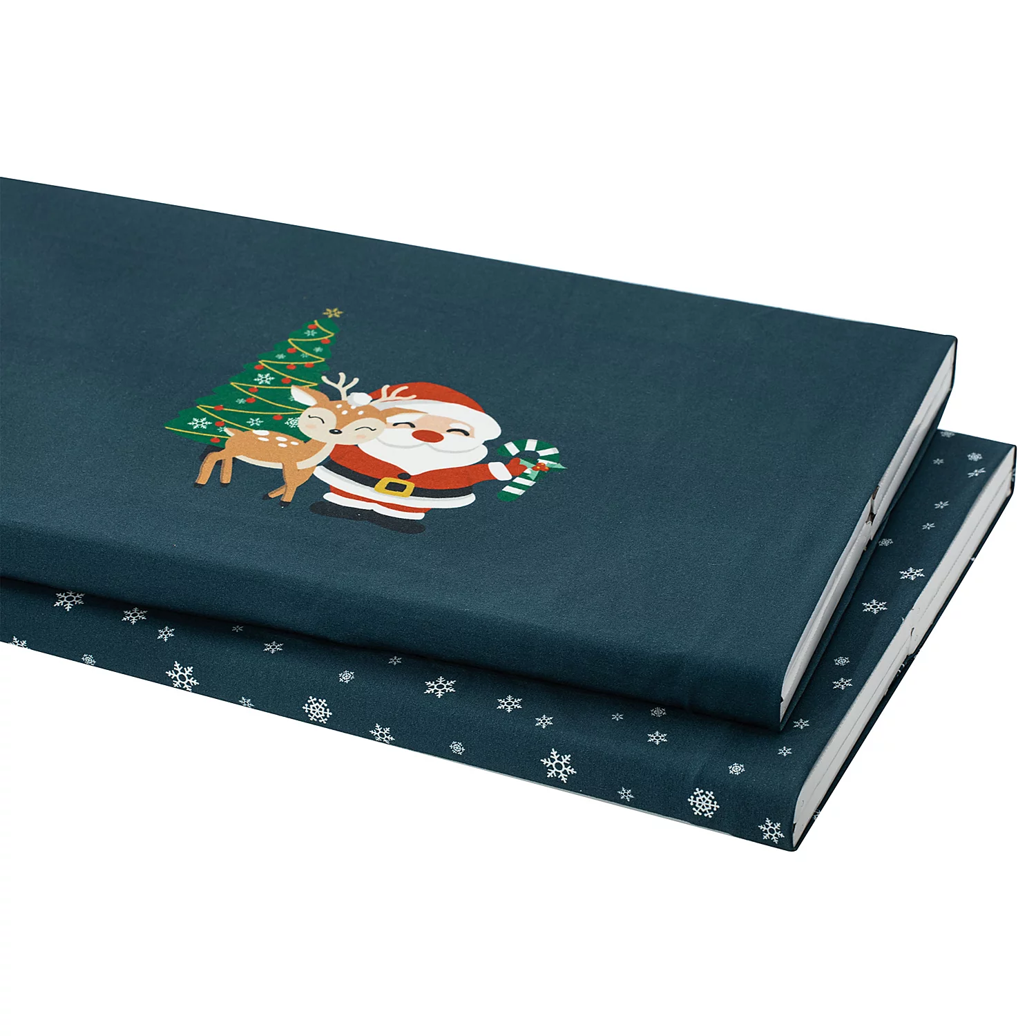 Baumwolljersey-Coupon Weihnachtsmann mit Elasthan