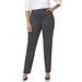 Plus Size Women's Sateen Stretch Curvy Pant by Catherines in Rich Grey (Size 16 W)
