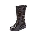 Wide Width Women's The Snowflake Weather Boot by Comfortview in Black Patent (Size 12 W)