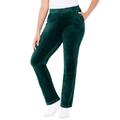 Plus Size Women's Cozy Velour Pant by Catherines in Emerald Green (Size 5X)