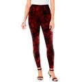 Plus Size Women's Ankle-Length Essential Stretch Legging by Roaman's in Vivid Red Reptile (Size 2X) Activewear Workout Yoga Pants