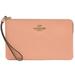 Coach Bags | New Coach Pink Large Corner Zip Wristlet Leather Pouch Clutch Bag | Color: Pink | Size: Os