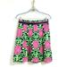 Lilly Pulitzer Skirts | Lilly Pulitzer Mini Silk-Blend Pleated High Waist ‘Private Property’ Skirt | Color: Green/Pink | Size: 0