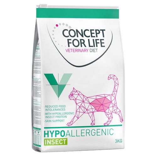 3 kg Hypoallergenic Insect Concept for Life Veterinary Diet Katzenfutter trocken