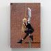 Latitude Run® A Pole Dancer Girl On The Street Brick Wall Background - 1 Piece Rectangle Graphic Art Print On Wrapped Canvas in Brown | Wayfair