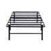 Alwyn Home Adel Full Size Low Profile Bed, Foldable Metal Frame, Black | 16 H x 52 W x 73 D in | Wayfair CA99AB1FC5AE4FB2B2CB6243BA69C015