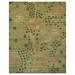 Brown/Green 117 x 93 x 0.31 in Area Rug - Red Barrel Studio® Zailynn Oriental Floral Hand Knot Area Rug, Moss Green, 5Ft-6In X 8Ft-6In | Wayfair