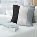 ArtVerse Chicago Baseball Square Pillow Cover 14.0 H x 14.0 W x 1.0 D in gray/white/black/brownLinen/Textured in Black/White/Silver | Wayfair