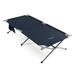 Costway Extra Wide Folding Camping Bed with Carry Bag and Storage Bag-Blue