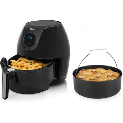 Princess - Digitale xxl Heißluftfritteuse & Backform, frittieren ohne Öl 5,2Ltr