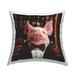 Stupell Classy Pig at Cigar Bar Farm Animal Painting Decorative Printed Throw Pillow by Lucia Heffernan