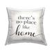 Stupell No Place Like Home Phrase Rustic Farmhouse Pattern Decorative Printed Throw Pillow by Daphne Polselli