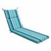 Pillow Perfect Outdoor Dina Seaside Blue Chaise Lounge Cushion - 72.5 X 21 X 3