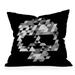 Deny Designs Deniz Ercelebi Skull BW B Throw Pillow