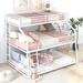 Industrial Twin XL/Full XL/Queen Size Triple Bunk Bed with Full-Length Guardrails