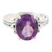 Lyrical Lavender,'Hand Crafted Amethyst and Sterling Silver Cocktail Ring'