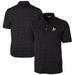 Men's Cutter & Buck Heathered Black Oakland Athletics Advantage Space Dye Tri-Blend Polo