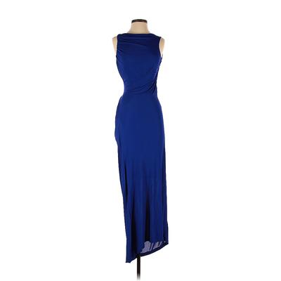 Atlein Cocktail Dress - Formal Crew Neck Sleeveless: Blue Solid Dresses - Women's Size 34