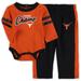 Infant Texas Orange/Black Longhorns Little Kicker Long Sleeve Bodysuit and Sweatpants Set