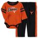 Newborn & Infant Texas Orange/Black Longhorns Little Kicker Long Sleeve Bodysuit Sweatpants Set