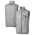 Men's Cutter & Buck Gray Boston Red Sox Rainier Full-Zip Puffer Vest