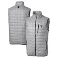 Men's Cutter & Buck Gray Texas Rangers Rainier Full-Zip Puffer Vest