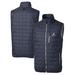 Men's Cutter & Buck Heathered Navy Atlanta Braves Big Tall Rainier Full-Zip Puffer Vest