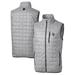 Men's Cutter & Buck Gray San Diego Padres Big Tall Rainier Full-Zip Puffer Vest