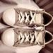 Converse Shoes | Euc Ctas Jr. Classic Low Top Kicks In Khaki (Jr. 3) Cool Puff Accent | Color: Cream/White | Size: Junior 3