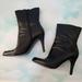 Nine West Shoes | Nine West Black Leather Pointed Toe Boots Size 9 9w Zip Sides Heels | Color: Black | Size: 9
