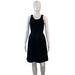 J. Crew Dresses | J. Crew Black Pleated Ponte Stretch Knit Sleeveless Scoop Mini Dress Size 00 | Color: Black | Size: 00