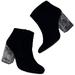 Free People Shoes | Free People Suede & Velour Colorblock Block Heel Ankle Boot Size 7.5 | Color: Black/Gray | Size: 7.5