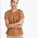 J. Crew Tops | J. Crew Short Sleeve Lace Top In Sienna Brown | Color: Brown/Orange | Size: Xxl