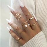 Free People Jewelry | Fp Stackable Rings Gold Plated | Color: Gold | Size: Os
