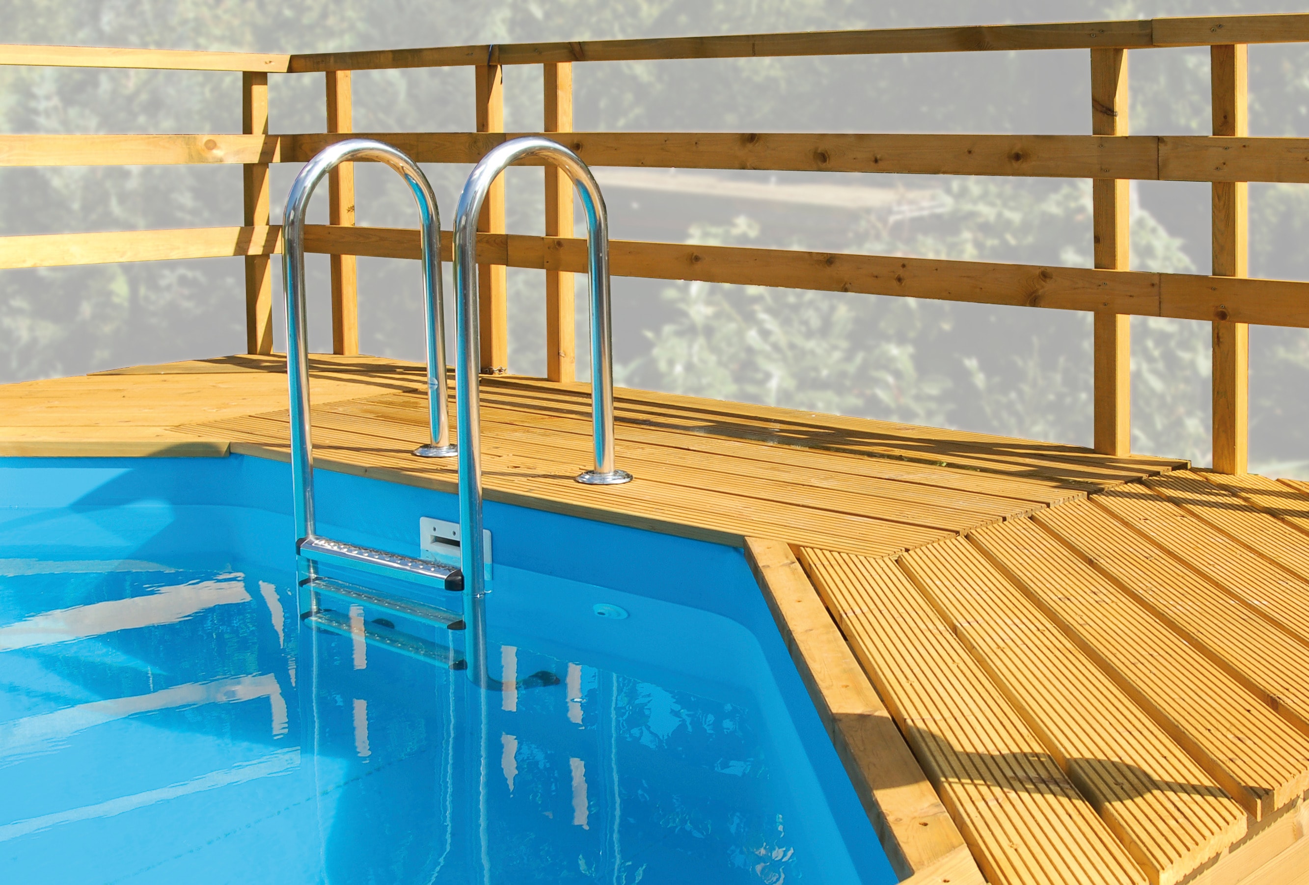 Terrasse WEKA "Sonnendeck", natur, B:215cm H:116cm T:111cm, Holzwerkstoff, Gartenhaus-Terrassen, für »Mali 4« und »Mali 5«