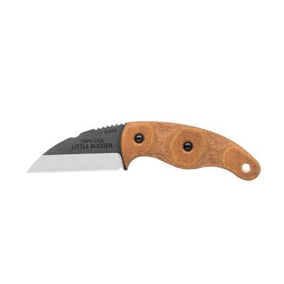 Tops Knives Little Bugger Fixed Blade Knife Tan 2.38 in LILB-01
