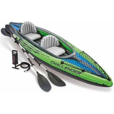 Zweierkajak INTEX "Challenger K2", bunt (schwarz, grün, blau), KleinbooteB:76cm H:38cm L:351cm, B:76cm H:38cm L:351cm Image