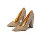 GUESS Damen Abigail Pumps, Gold, 37.5 EU