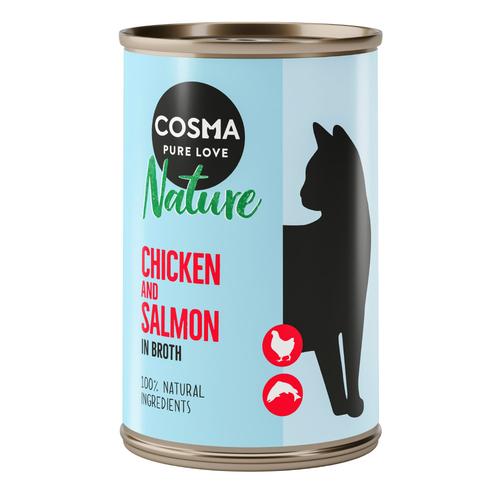 12x140g Chicken Salmon Cosma Nature Wet Cat Food