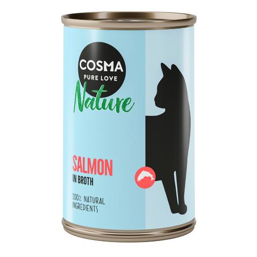 12x140g Salmon Cosma Nature Wet Cat Food