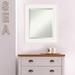 Beveled Bathroom Wall Mirror - Ridge White Frame - Ridge White