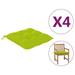 vidaXL Chair Cushions 4 pcs Bright Green 19.7"x19.7"x2.8" Oxford Fabric