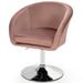 Height Adjustable Vanity Chair Modern Velvet Swivel Leisure Chair