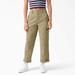 Dickies Women's Relaxed Fit Cropped Cargo Pants - Desert Sand Size 28 (FPR50)