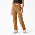 Dickies Women's Skinny Fit Cuffed Cargo Pants - Brown Duck Size 25 (FPR52)